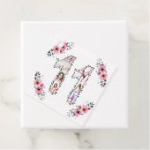 第11誕生日の少女フォトコラージピンクフラワー フェイバータグ (インサイチュ)