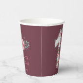 第11誕生日の少女フォトコラージピンクフラワー 紙コップ (右)