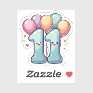 第11誕生日カスタムカットビニールシール シール