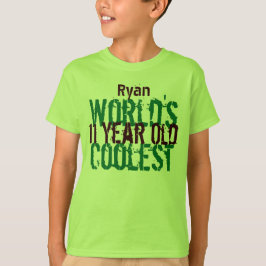 第11誕生日ギフト世界クール11歳の少年 Tシャツ