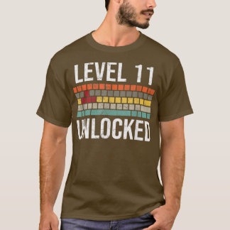 第11誕生日ゲーマー誕生日少年レベル1 Tシャツ