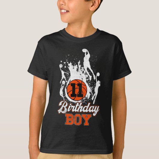 第11誕生日ビスケットビルテーマ誕生日ボーイ11歳 Tシャツ (正面)