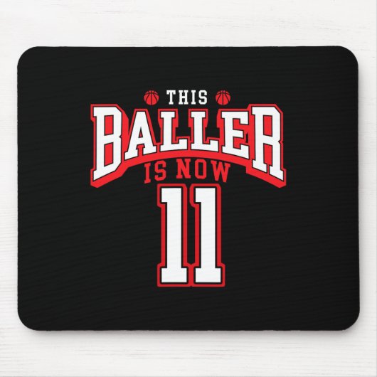 第11誕生日ビスケットビル恋人11歳Bday マウスパッド (正面)