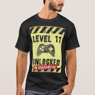 第11誕生日ボーイゲーマーレベル11 Unlocked In Quara Tシャツ