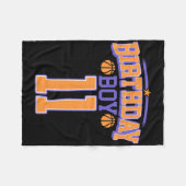 第11誕生日ボーイビスケットビル恋人11歳Bd フリースブランケット (正面(横))