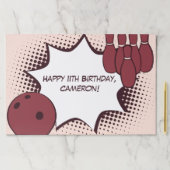 第11誕生日ボーリングパーティー紙ランチョンマット ペーパーパッド (インサイチュ)
