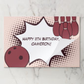 第11誕生日ボーリングパーティー紙ランチョンマット ペーパーパッド (折り畳み)