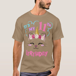 第11誕生日女子コスプレ猫ユニコーンロザリョレア Tシャツ