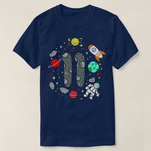 第11誕生日宇宙 Tシャツ (デザイン正面)