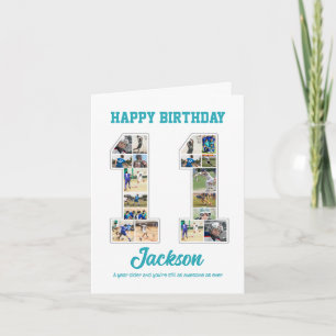 第11誕生日記念第11回写真コラージュ カード