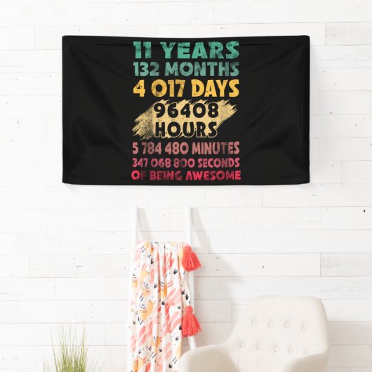 第11誕生日11歳素晴らし 横断幕 (インサイチュ)