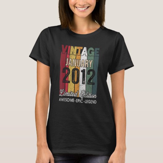 第11誕生日2012年1月11歳 Tシャツ (正面)