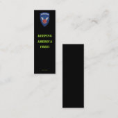 第11軍隊の空輸の退役軍人のvfwパッチのプロフィールカード スキニー名刺 (正面/裏面)