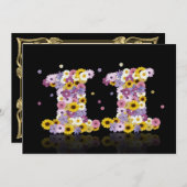 第11開花した手紙を持つ誕生会、 招待状 (正面/裏面)