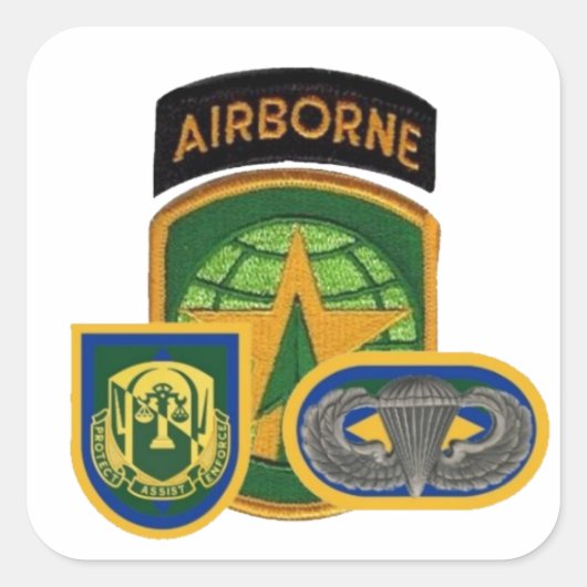 第118回軍隊警察シール スクエアシール (正面)