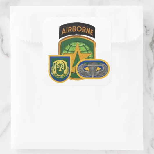 第118回軍隊警察シール スクエアシール (バッグ)