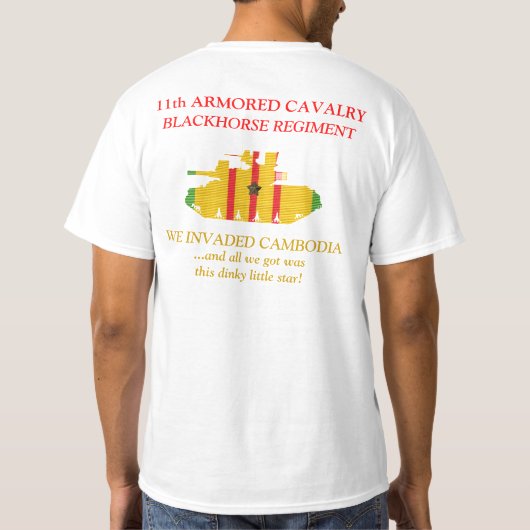 第11 ACRのカンボジアの侵入M551 Sheridanのワイシャツ Tシャツ (裏面)