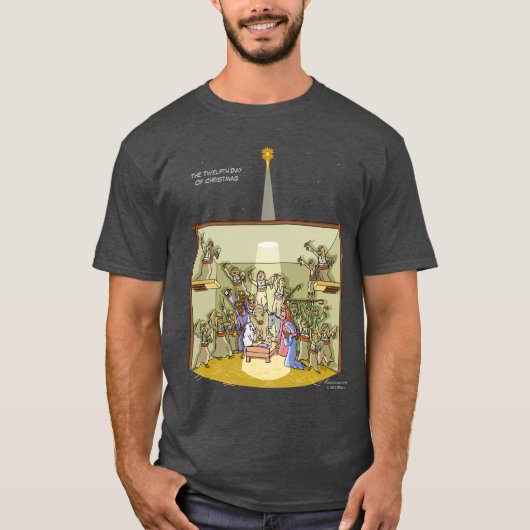 第12クリスマス(12人のドラマー)のTシャツの日 Tシャツ (正面)