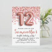 第12バラ金ゴールド誕生日招待状 招待状 (スタンド正面)