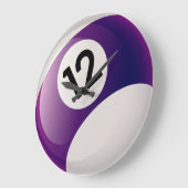 第12ビリヤードボールの時計 ラージ壁時計 (傾斜)