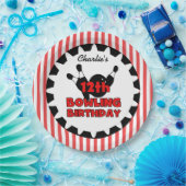 第12ボーリングスポーツハッピーバースデー ペーパープレート (パーティー)