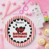 第12ボーリングスポーツハッピーバースデー ペーパープレート (パーティー)