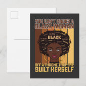 第12メラニンは黒人の女性をノックアウトできない インビテーションポストカード (正面/裏面)