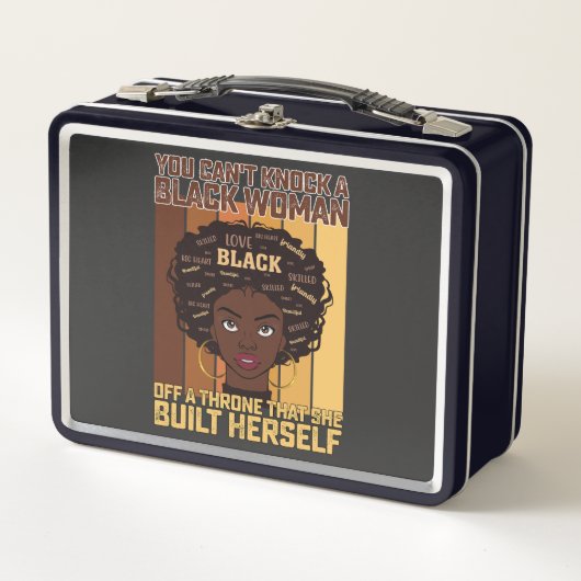 第12メラニンは黒人の女性をノックアウトできない メタルランチボックス (正面)