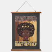 第12メラニンは黒人の女性をノックアウトできない 吊り下げ型タペストリー (正面)