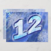 第12回バースデーパーティーへの招待 招待状 (正面/裏面)