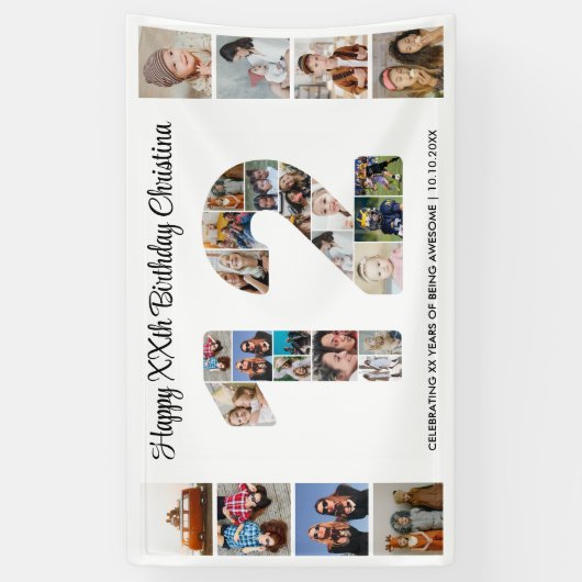 第12回バースデーパーティー第12回フォトコラージュ 横断幕 (縦)