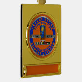 第12回戦闘航空旅団砂漠ストーム退役軍人 ゴールドプレートバナーオーナメント (右)