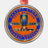 第12回戦闘航空旅団砂漠ストーム退役軍人 メタルオーナメント (正面)