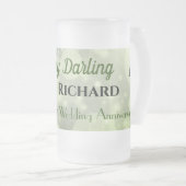 第12回結婚記念の夫 フロストグラスビールジョッキ (正面右)