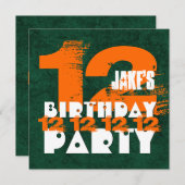 第12回誕生日パーティー12歳グランジZ12A 招待状 (正面/裏面)