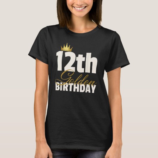 第12回金誕生日年令クラウン Tシャツ (正面)