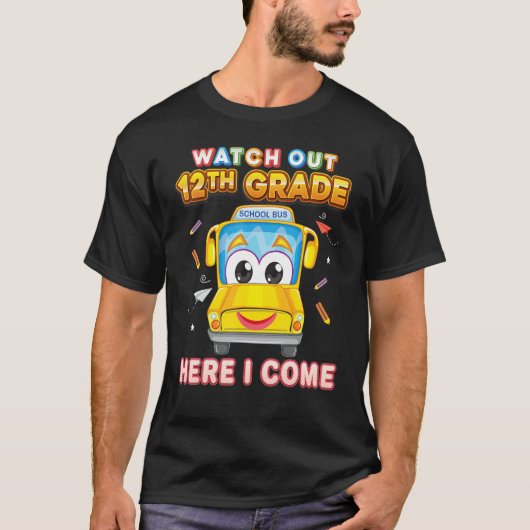 第12学年ここで第来12学年分 Tシャツ (正面)