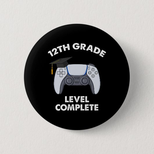 第12学年レベル全卒業ゲーマー少年Sc 缶バッジ (正面)