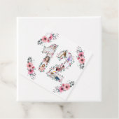 第12期女子誕生日フォトコラージピンクフラワーホワイト フェイバータグ (インサイチュ)