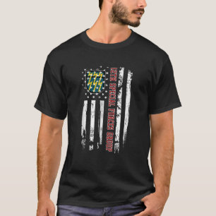 第12期特殊部隊グループ退役軍人USA国旗退役軍人 Tシャツ