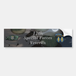 第12次特殊部隊退役軍人デイバンパーステッカー バンパーステッカー