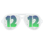 第12男シーホークスのサングラス アビエーターサングラス (正面)