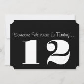 第12白黒誕生会の招待。 招待状 (正面)