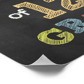 第12級標識の初日 – Chalkboard ポスター (角)