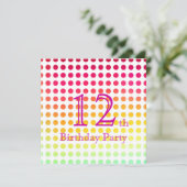 第12誕生日のパーティの招待状 招待状 (スタンド正面)