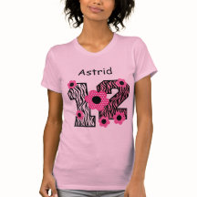 第12誕生日のピンクのシマウマの名前をカスタムするV025A4J2