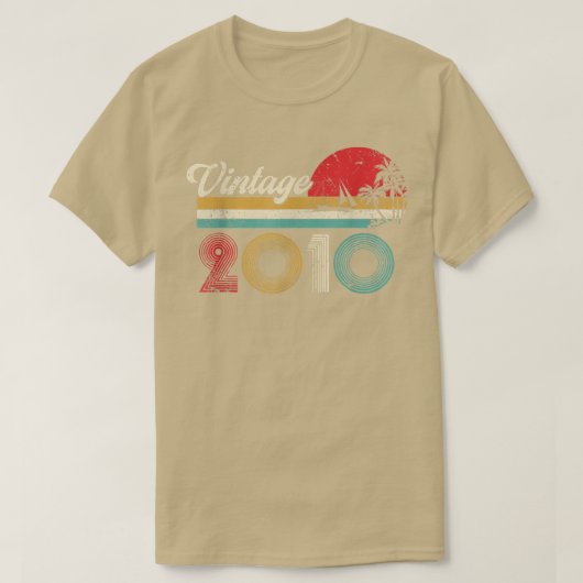 第12誕生日ギフトボーイズ女の子ヴィンテージ2010 12年 Tシャツ (デザイン正面)