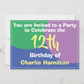 第12誕生日招待状 (正面)