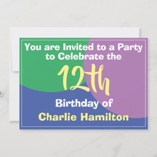 第12誕生日招待状 (正面)