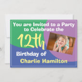 第12誕生日招待状(写真あり) (正面)